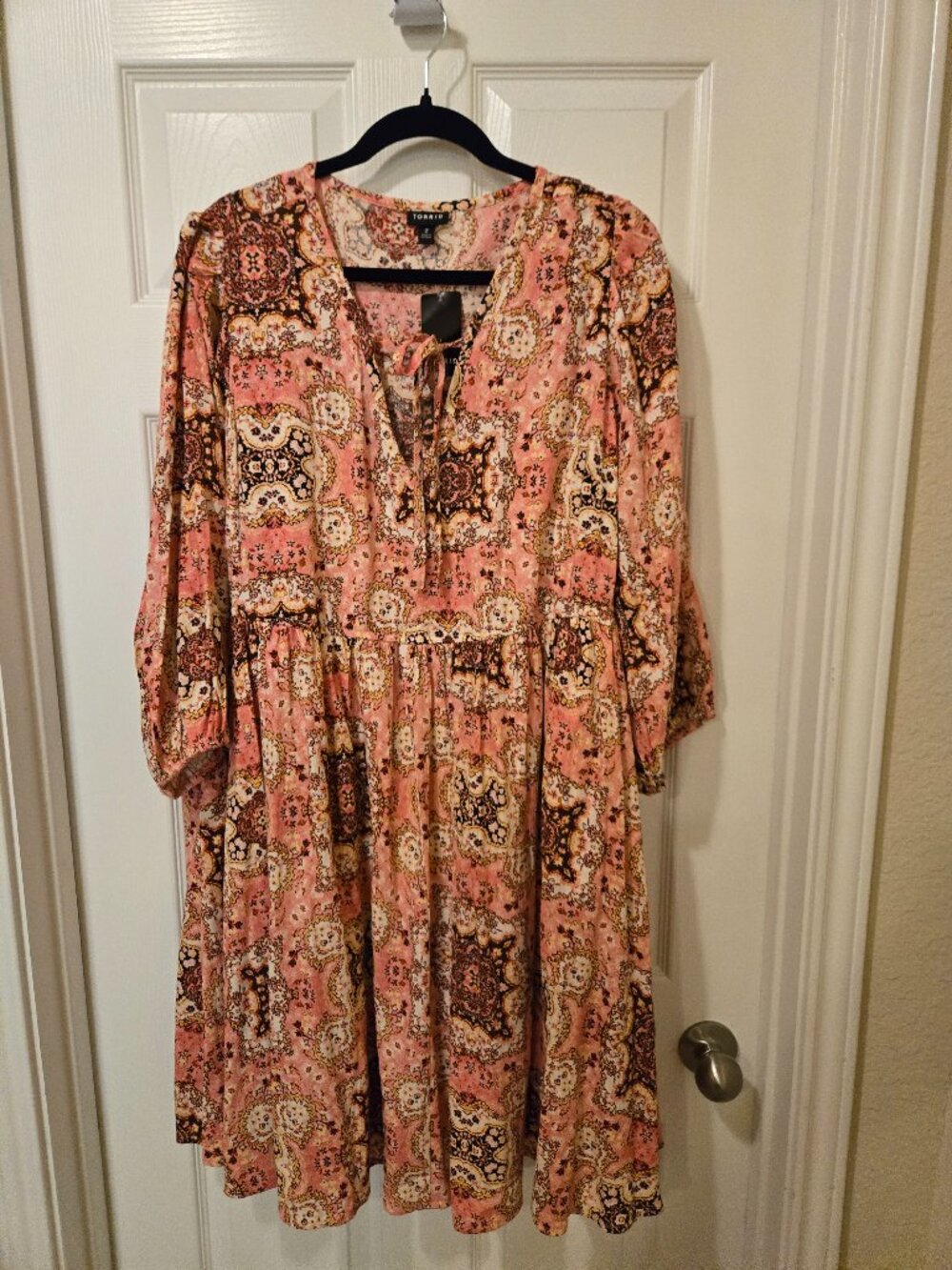 2x Torrid dress boho pink Midi dress new with tags
